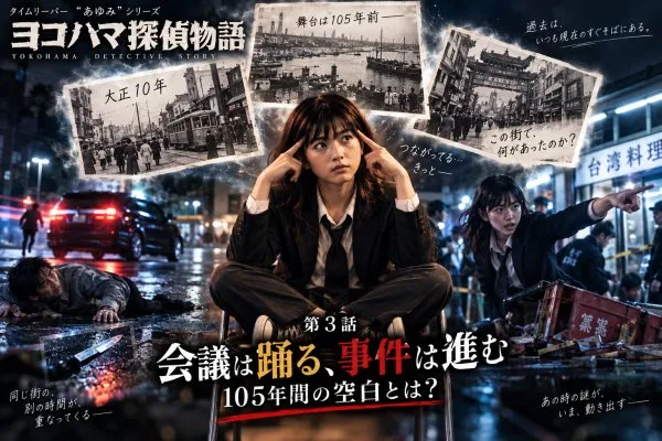 第３話：会議は踊る、事件は進む　105年間の空白とは？『タイムリーパー”あゆみ”：ヨコハマ探偵物語』
