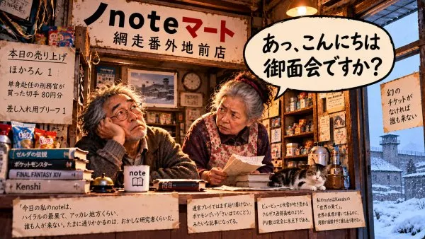 あっ、こんにちは　御面会ですか？ノートマート網走番外地前店：店長です。　諸事情により名前変えました（笑）